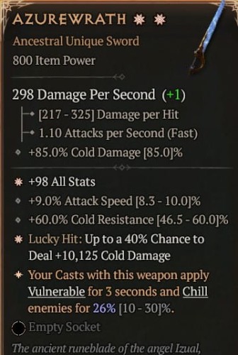 2 GA AZUREWRATH DIABLO 4 SEZON 9