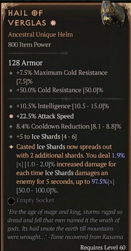 1 GA HAIL OF VERGlAS DIABLO 4 SEZON 9