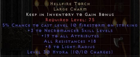 19/18 Nekromanta Torch Pochodnia ROTW Non Ladder