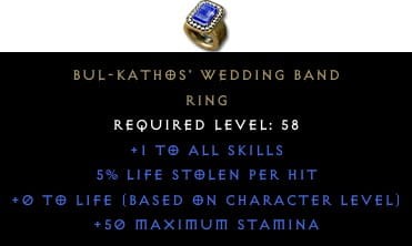 Obrączka Bul Kathosa BK 3-4% D2R Diablo 2 Resurrected ROTW Ladder