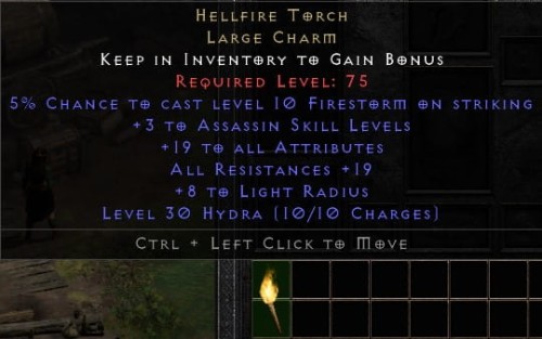 19/19 Torch Pochodnia Zabójczyni Assa ROTW Non Ladder