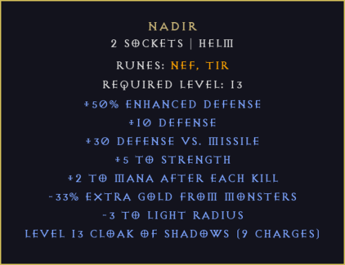 Nadir Diablo 2 Resurrected D2R ROTW Ladder