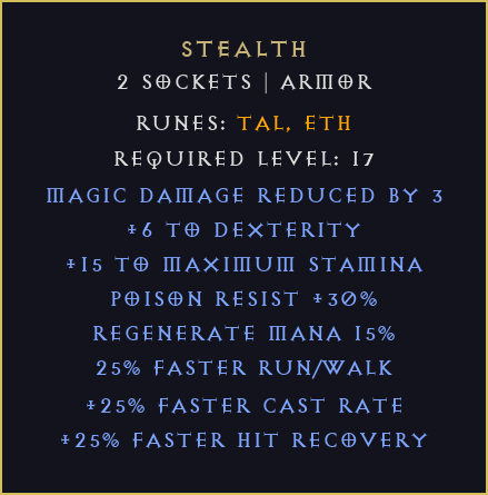 Skradanie się Stealth Diablo 2 Resurrected D2R ROTW Ladder