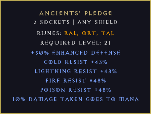 Przysięga Starożytnych Ancients' Pledge Diablo 2 Resurrected D2R ROTW Ladder