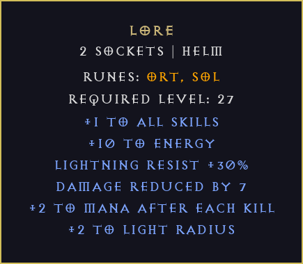 Wiedza Lore Diablo 2 Resurrected D2R ROTW Ladder