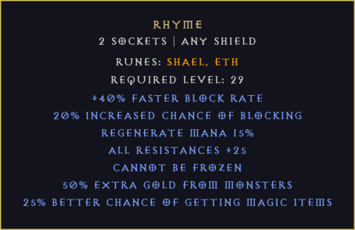 Rym Rhyme Diablo 2 Resurrected D2R ROTW Ladder