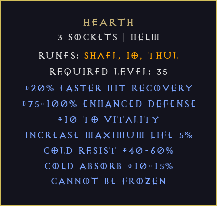 Palenisko Hearth Diablo 2 Resurrected D2R ROTW Ladder