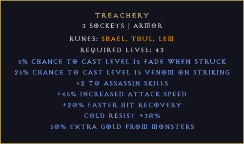 Zdrada Treachery Diablo 2 Resurrected D2R ROTW Ladder