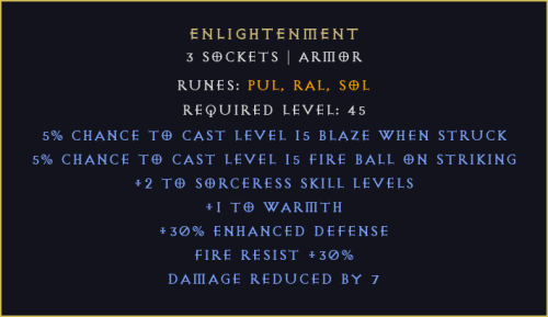 Oświecenie Enlightenment Diablo 2 Resurrected D2R ROTW Ladder
