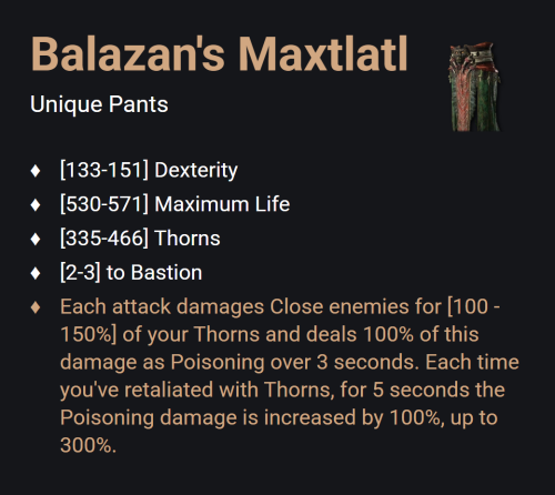 Balazan's Maxtlatl / Maxtlatl Balazana UNIKAT Diablo IV SEZON
