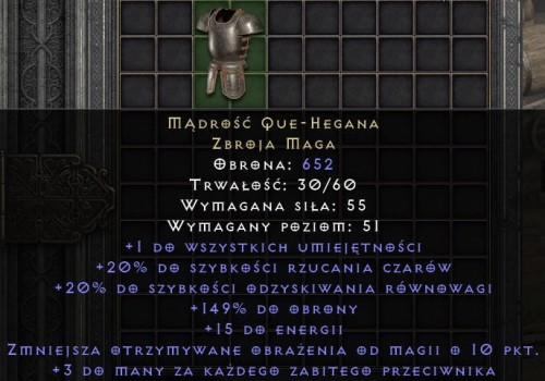 Mądrość Que-Hegana D2R Diablo 2 Resurrected ROTW Ladder