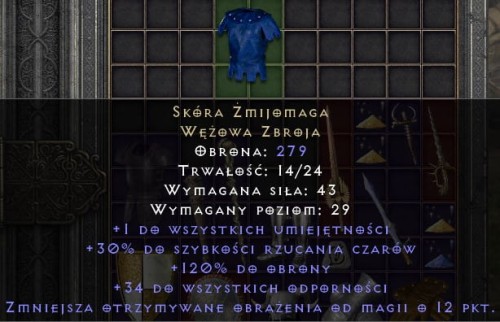 Skóra Żmijomaga Viper D2R Diablo 2 Resurrected ROTW Ladder