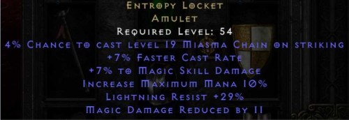 ENTROPY LOCKET Amulet D2R Reign of the Warlock LADDER