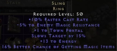 SLING Pierścień D2R Reign of the Warlock LADDER