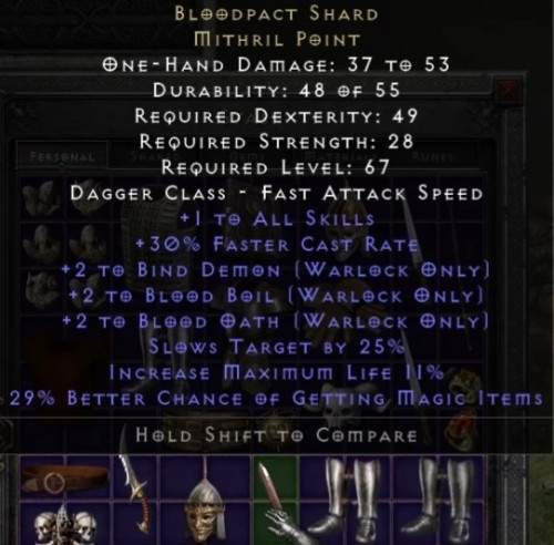 BLOODPACT SHARD D2R ROTW LADDER