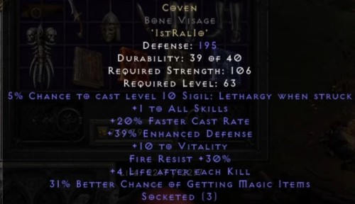 COVEN Hełm D2R Reign of the Warlock LADDER