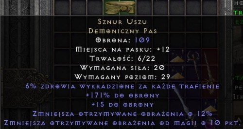 Sznur Uszu D2R Diablo 2 Resurrected ROTW Ladder