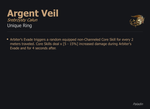 Argent Veil / Srebrzysty Całun UNIKAT Diablo IV SEZON