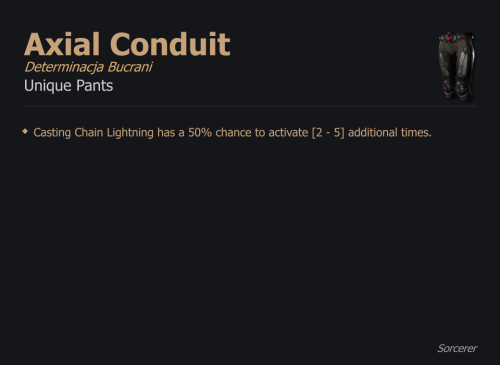 Axial Conduit / Determinacja Bucrani UNIKAT Diablo IV SEZON
