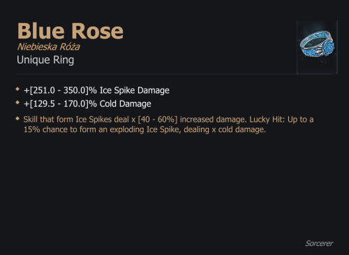 Blue Rose / Niebieska Róża UNIKAT Diablo IV SEZON