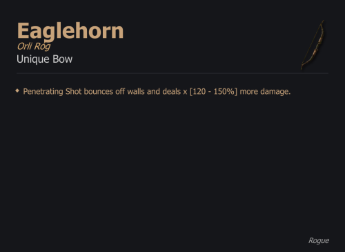 Eaglehorn / Orli Róg UNIKAT Diablo IV SEZON