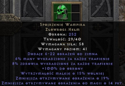 Spojrzenie Wampira Gaze D2R Diablo 2 Resurrected ROTW Ladder