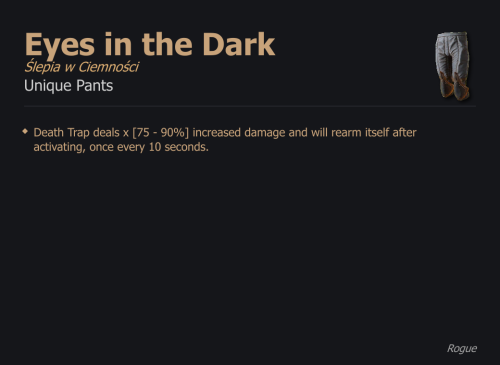 Eyes in the Dark / Ślepia w Ciemności UNIKAT Diablo IV SEZON