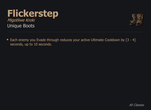 Flickerstep / Migotliwe Kroki UNIKAT Diablo IV SEZON