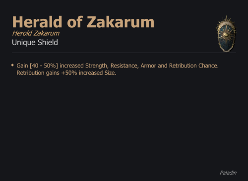 Herald of Zakarum / Herold Zakarum UNIKAT Diablo IV SEZON