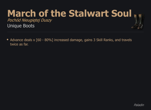 March of the Stalwart Soul / Pochód Nieugiętej Duszy UNIKAT Diablo IV SEZON