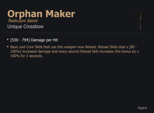 Orphan Maker / Twórczyni Sierot UNIKAT Diablo IV SEZON