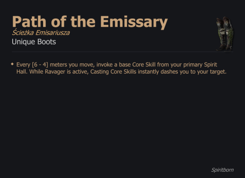 Path of the Emissary / Ścieżka Emisariusza UNIKAT Diablo IV SEZON