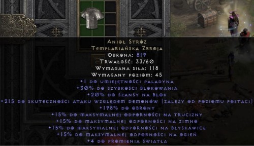 Zbroja Anioł Stróż D2R Diablo 2 Resurrected ROTW Ladder