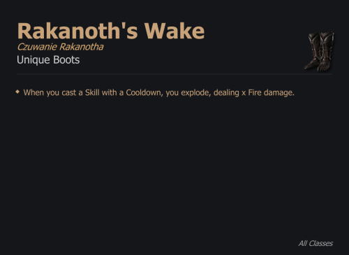 Rakanoth's Wake / Czuwanie Rakanotha UNIKAT Diablo IV SEZON