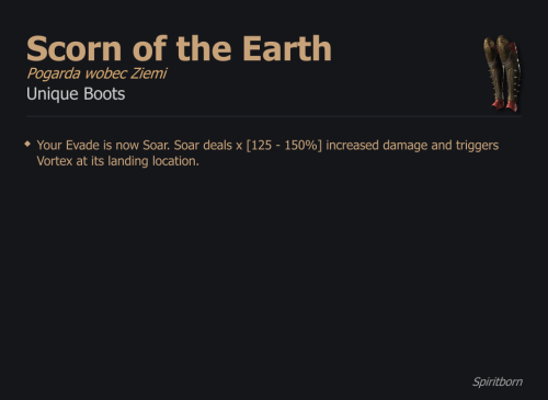 Scorn of the Earth / Pogarda wobec Ziemi UNIKAT Diablo IV SEZON