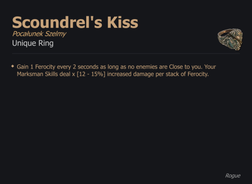 Scoundrel's Kiss / Pocałunek Szelmy UNIKAT Diablo IV SEZON