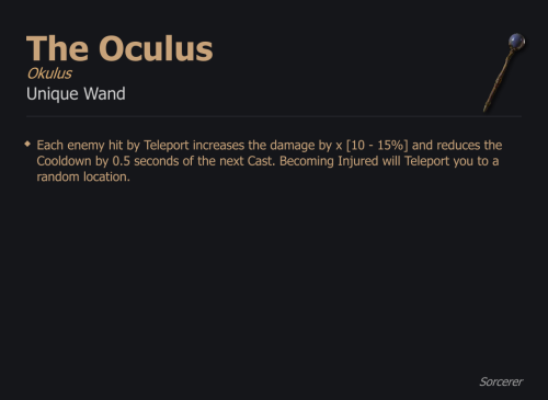 The Oculus / Okulus UNIKAT Diablo IV SEZON