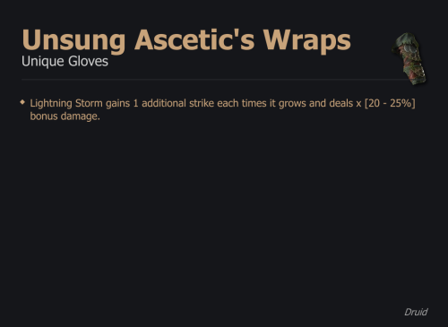 Unsung Ascetic's Wraps UNIKAT Diablo IV SEZON