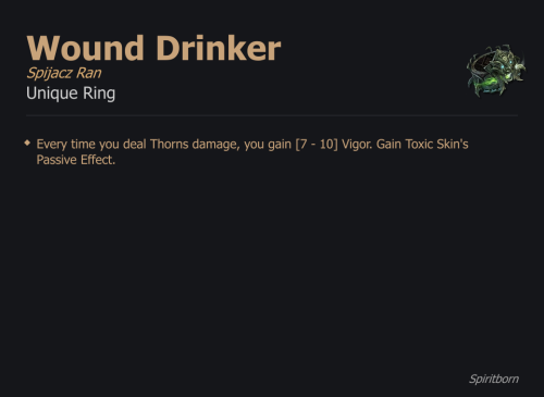 Wound Drinker / Spijacz Ran UNIKAT Diablo IV SEZON
