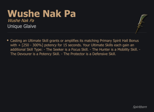 Wushe Nak Pa / Wushe Nak Pa UNIKAT Diablo IV SEZON