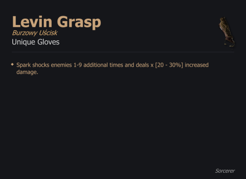 Levin Grasp / Burzowy Uścisk UNIKAT Diablo IV SEZON