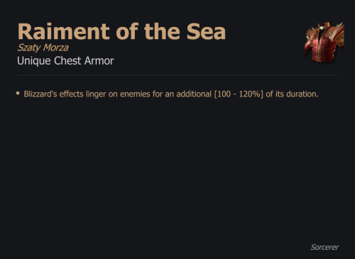 Raiment of the Sea / Szaty Morza UNIKAT Diablo IV SEZON