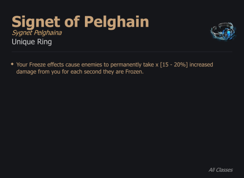 Signet of Pelghain / Sygnet Pelghaina UNIKAT Diablo IV SEZON