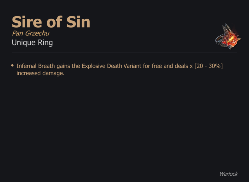 Sire of Sin / Pan Grzechu UNIKAT Diablo IV SEZON