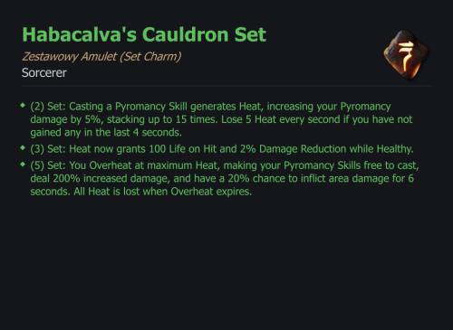 SET SORCERER Habacalva's Cauldron CAŁY ZESTAW TALIZMANY SEZON