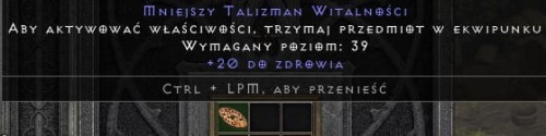 5 x Talizman 20 Life SC D2R Diablo 2 Resurrected ROTW Ladder