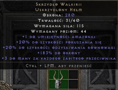 Skrzydło Walkirii D2R Diablo 2 Resurrected ROTW Ladder