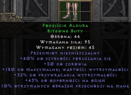 Buty Aldura D2R Diablo 2 Resurrected ROTW Ladder