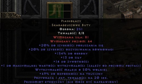 Eth Piaskołazy Sandstorm Trek D2R Diablo 2 Resurrected ROTW Ladder
