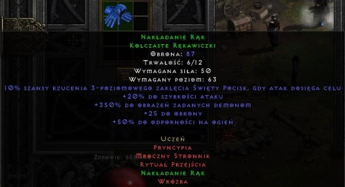LOH Nakładanie Rąk Rękawice D2R Diablo 2 Resurrected ROTW Ladder